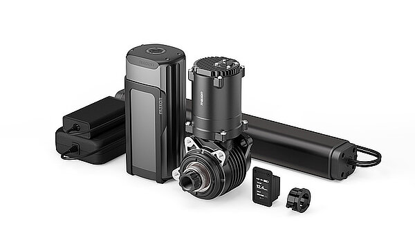 Ein Bild, das ein Antriebssystem für E-Bikes des Schweizer Herstellers Maxon zeigt.