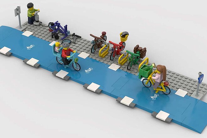  Fahrräder aus Lego
