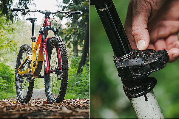 Ein Mountainbike ste...