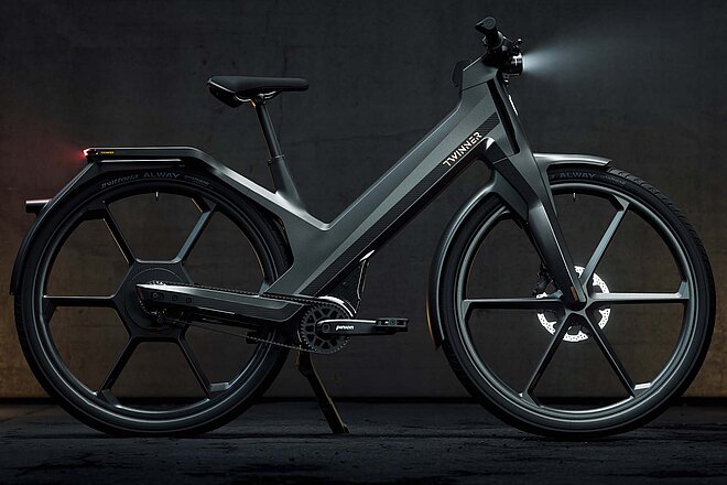 Thömus Twinner Speed Pedelec aus Carbon.