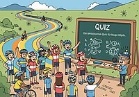 Illustration mit Radfahrern.