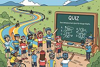 Illustration mit Radfahrern.