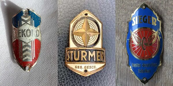 Veloemblem Steuerkopflogo Sieger, Stürmer oder Rekord