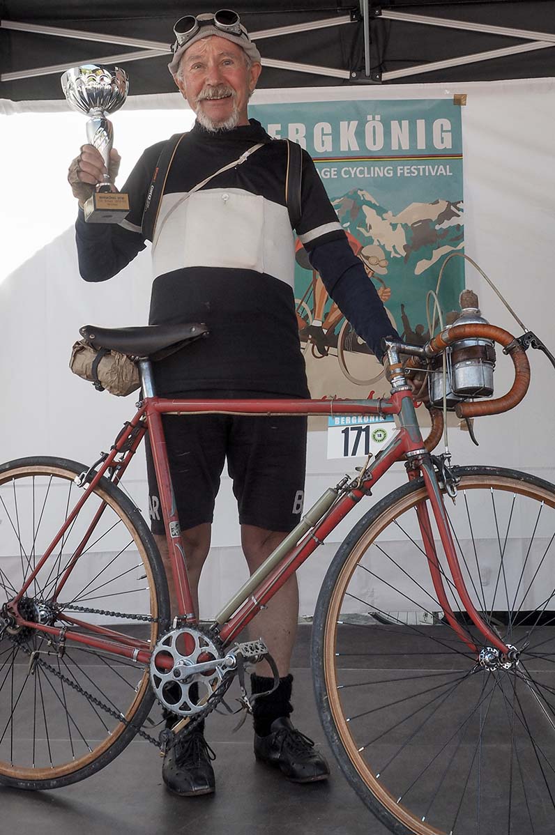 Noldi Eberli gewann mit seinem 1937er Veteran den Pokal fürs besterhaltene Vintagerad